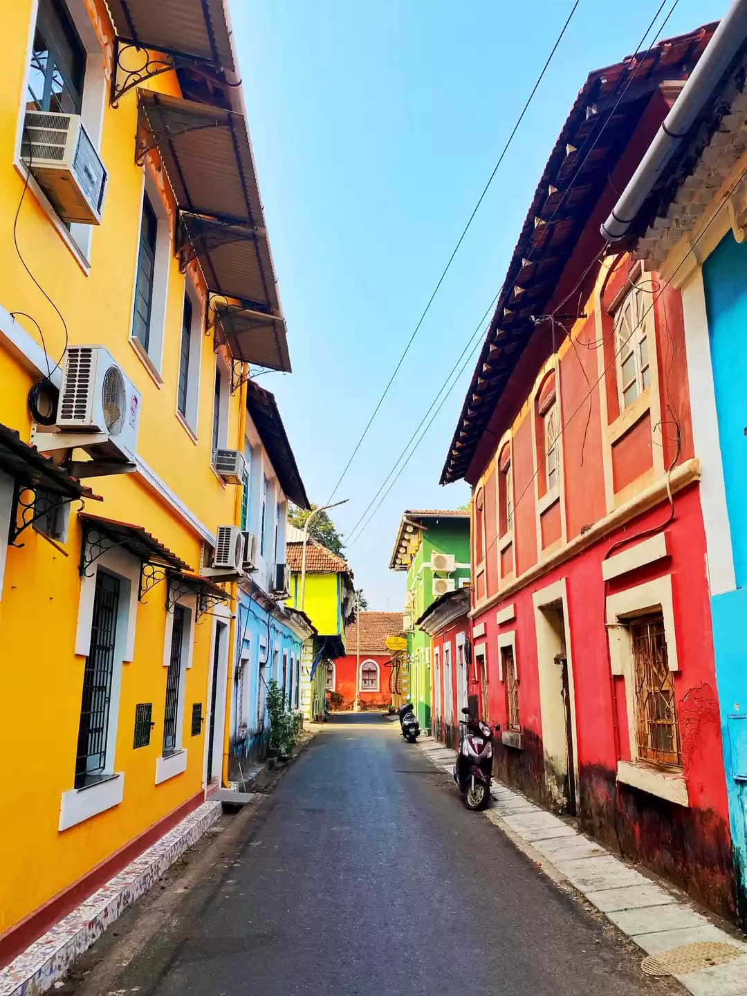 Vibrant pastel architecture in Fontainhas